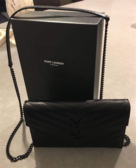 ysl chain wallet blush|ysl wallet on chain price.